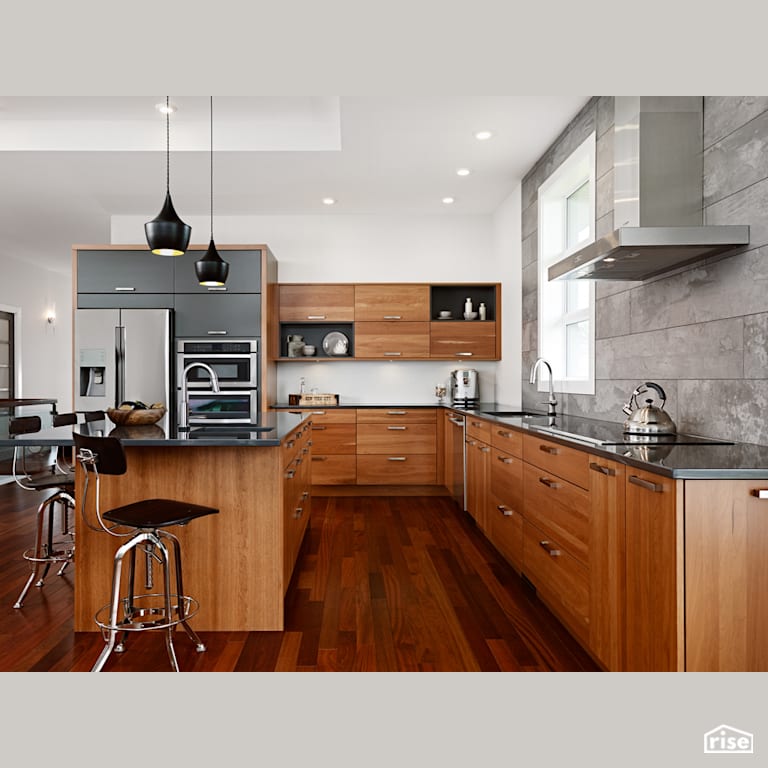 Industrial Chic Kitchen with FSC Certified Hardwood by Filo Plus