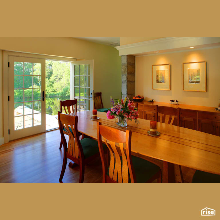 Waldoboro House Dining Room with Air to Air Heat Pump by Maine by Design