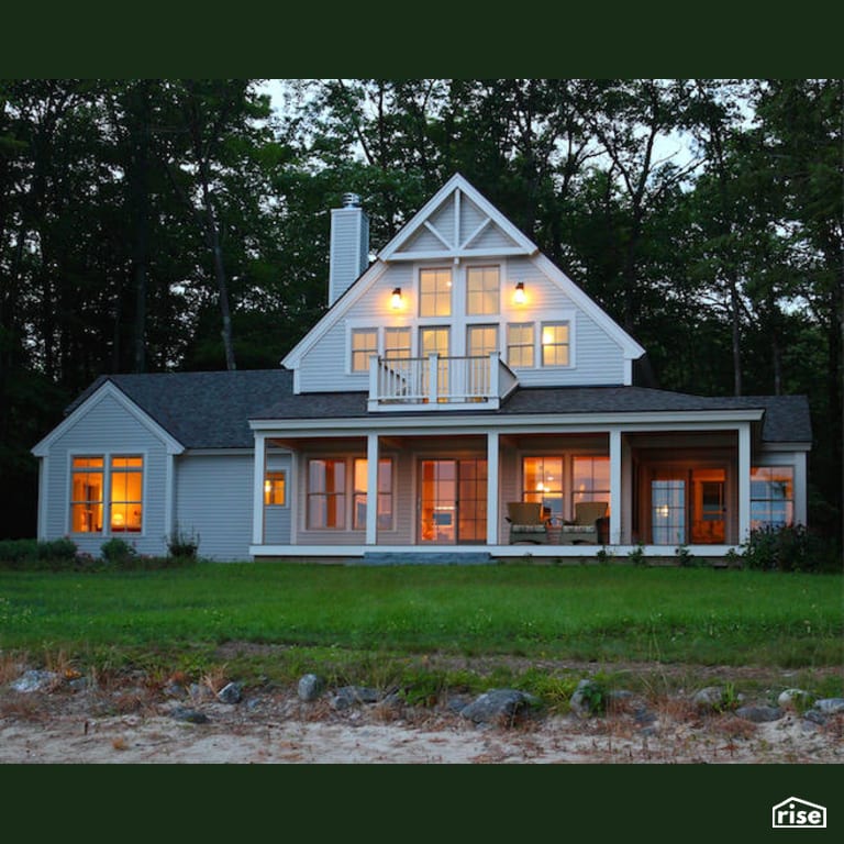 Rothrock House Exterior with LED Lighting by Maine by Design