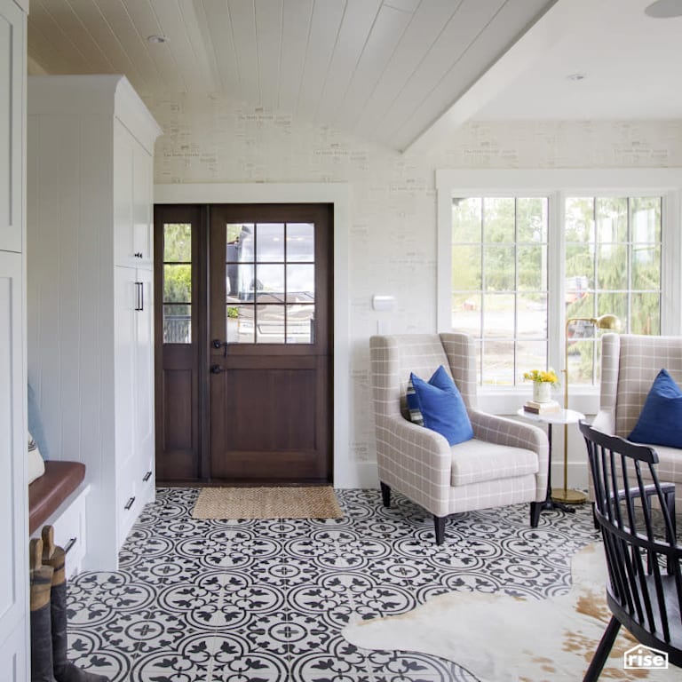 Entryway with Solid Wood Door by PlaidFox