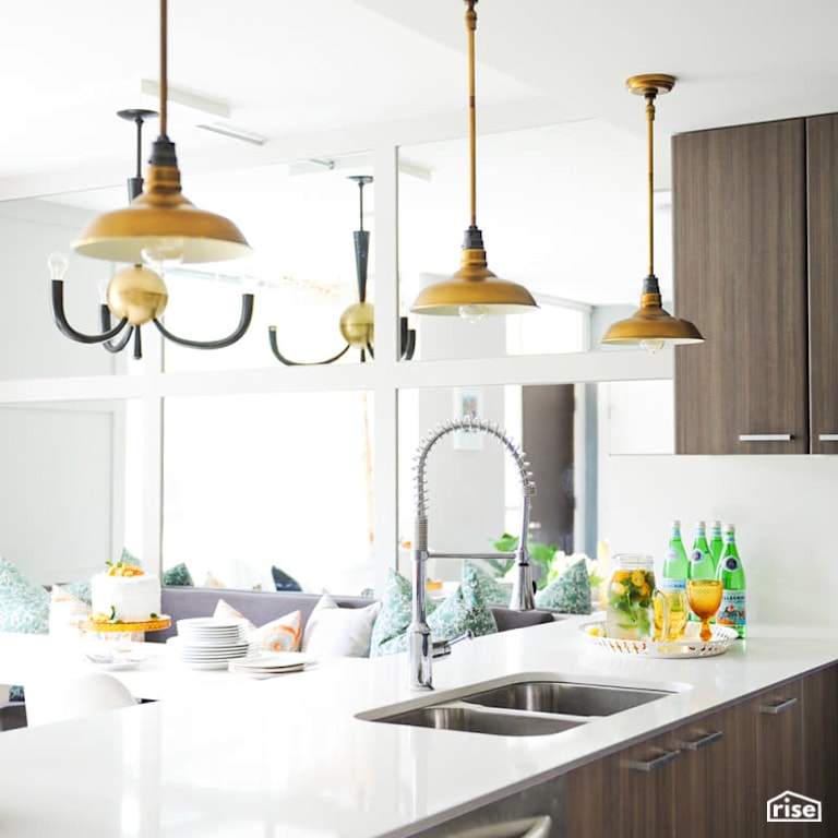 Kitchen and Dining Room with Low-Flow Kitchen Faucet by PlaidFox