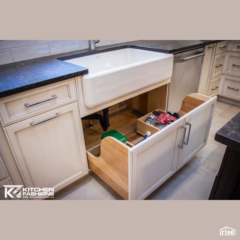Kitchen Fashions - Elegant Wine Room and Expansive Kitchen with Dishwasher by Home Fashions