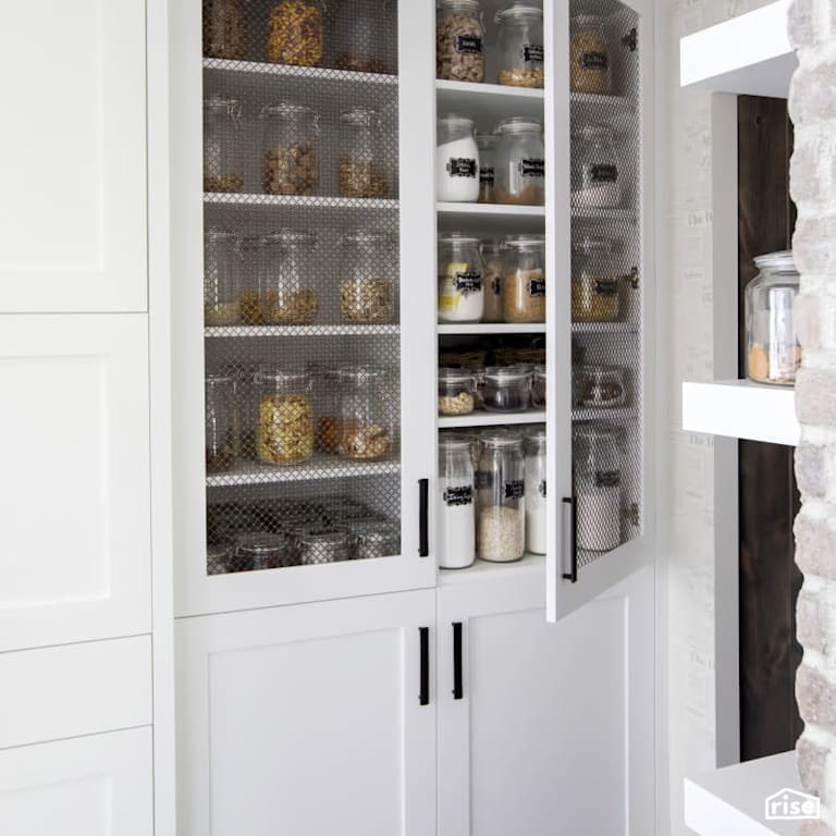 Pantry Cabinets with Wood Veneer Cabinet by PlaidFox