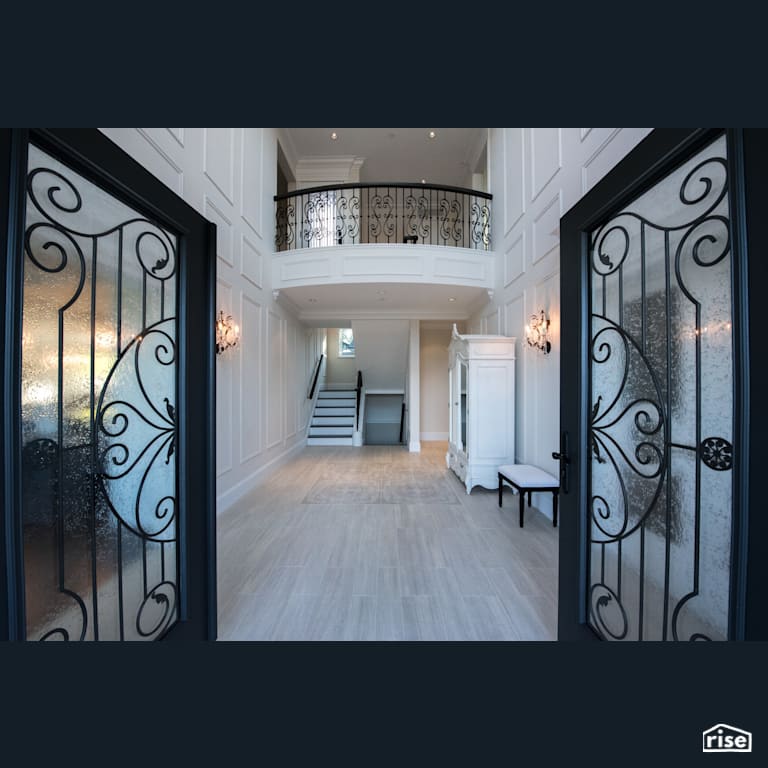 Entryway with Integrated LED by My House Design/Build Team Ltd.