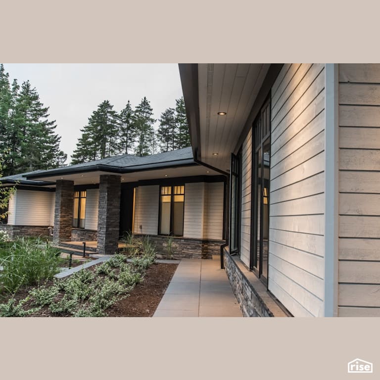 Heddas Way - Home Exterior with Stone Siding by Homes by Highgate