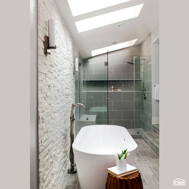 An Ensuite You’ll Never Want to Leave with Low-Flow Showerhead by Case Design/Remodeling