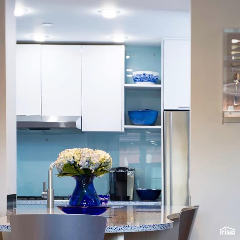 Residential Kitchen - Cobalt Ice with Recycled Glass Countertop by IceStone