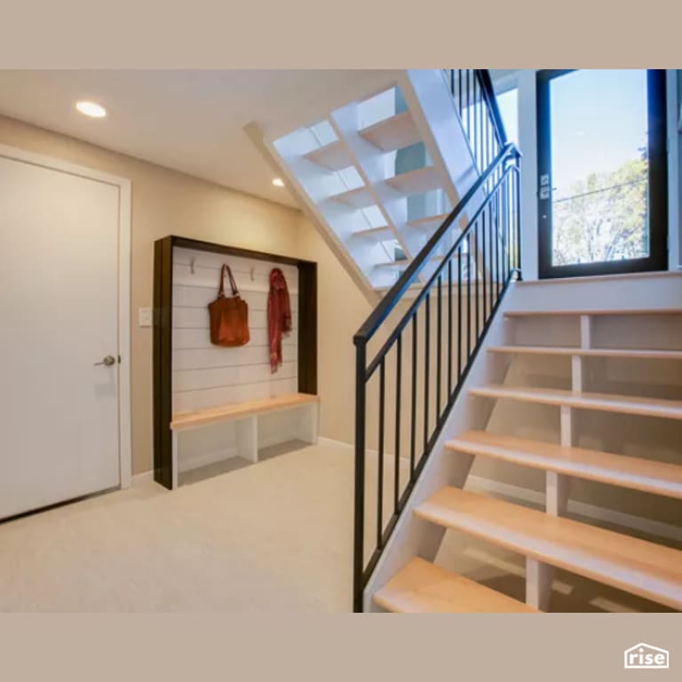 Staircase with Energy Star Exterior Door by Constructive Builders