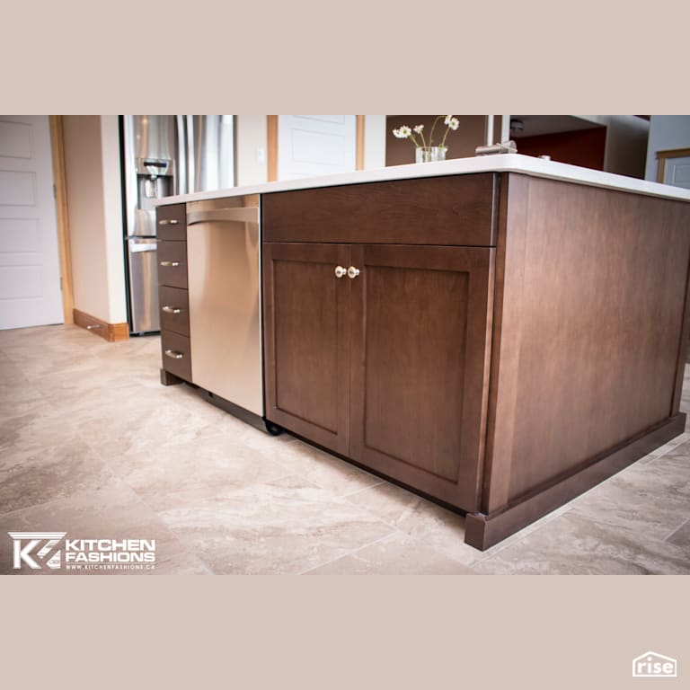 Kitchen Fashions - Natural and Truffle Kitchen with Dishwasher by Home Fashions