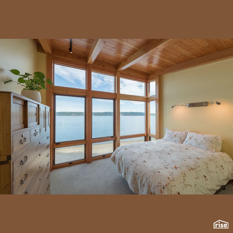 Camano Island Beach House with Argon Gas Filled Window by FabCab Inc