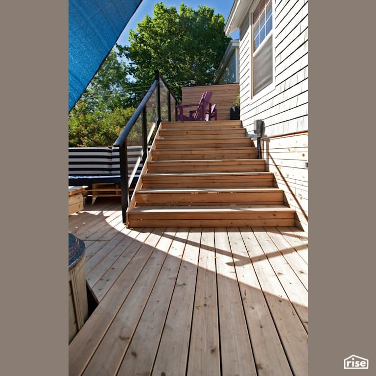 Hot Tub Deck with Pressure Treated Decking by RSI Projects