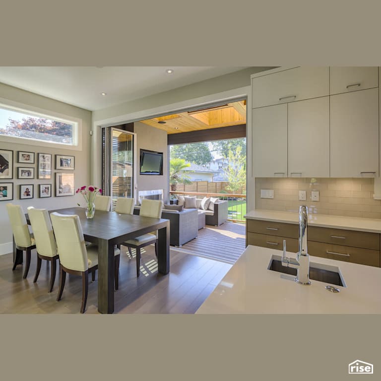 Burnaby Tranquility - Dining Room with Integrated LED by Clay Construction