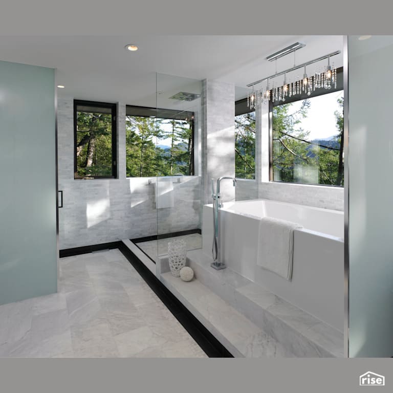 Master Ensuite with Integrated LED by My House Design/Build Team Ltd.