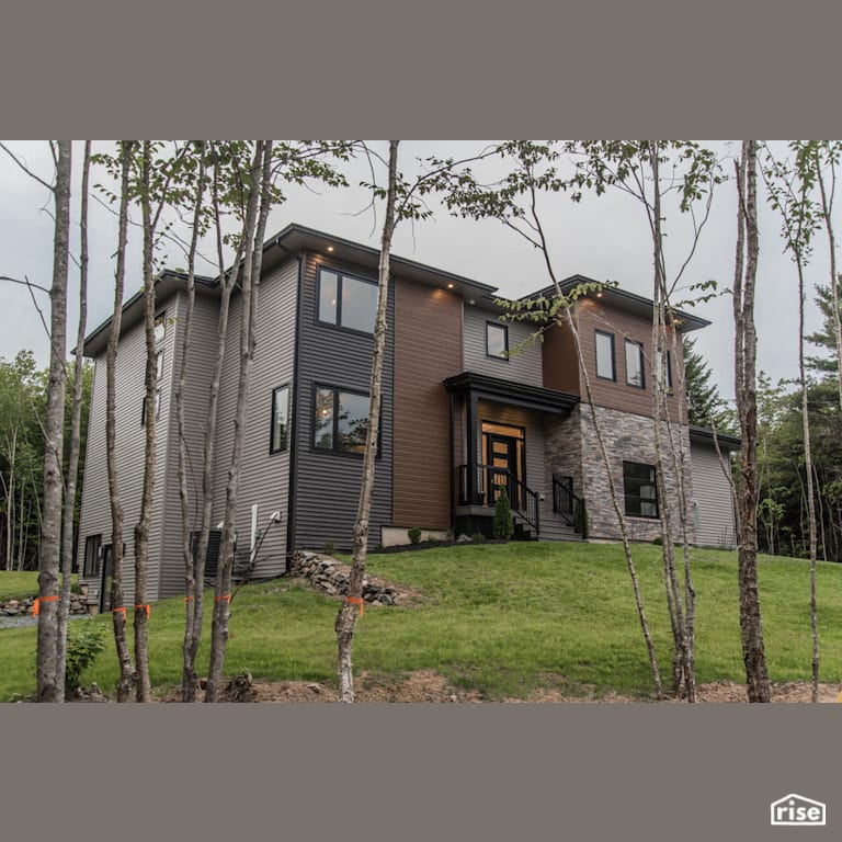 71 Arielle Lane - Exterior with Accent Outdoor Lighting by Homes by Highgate