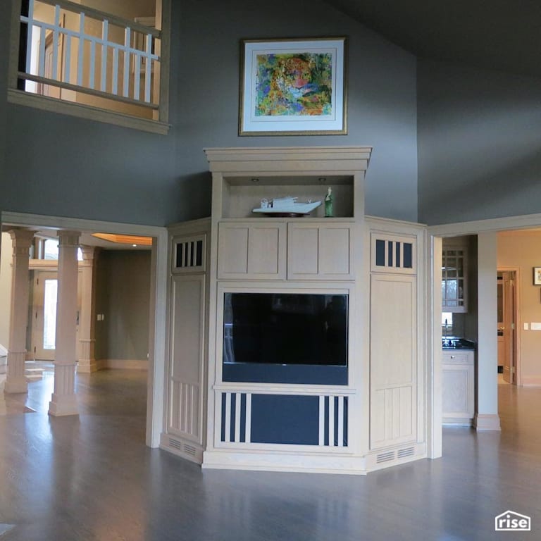 Finished wood floors on main level with Interior Wood Finish by Vermont Natural Coatings
