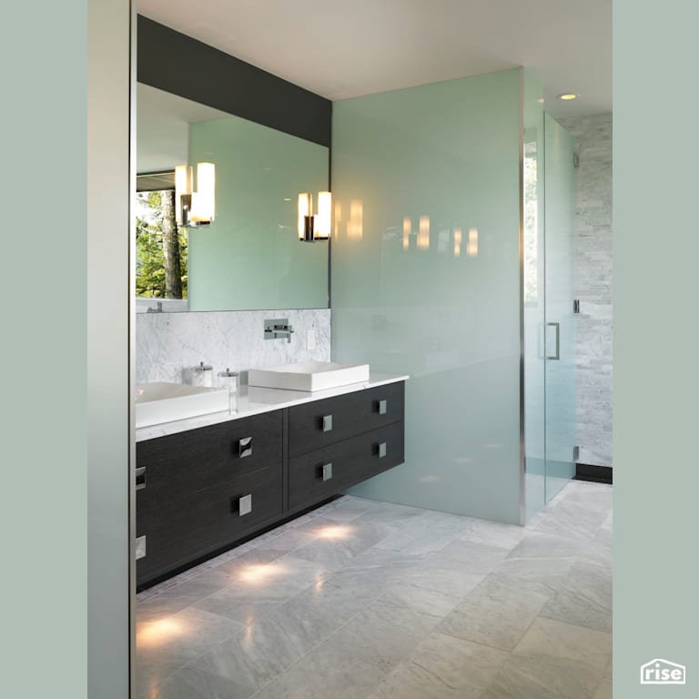 Master Ensuite with Integrated LED by My House Design/Build Team Ltd.