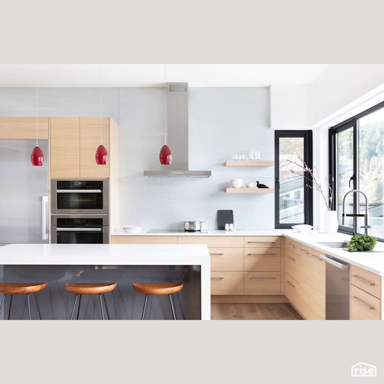 Kitchen with Low-Flow Kitchen Faucet by Naikoon Contracting