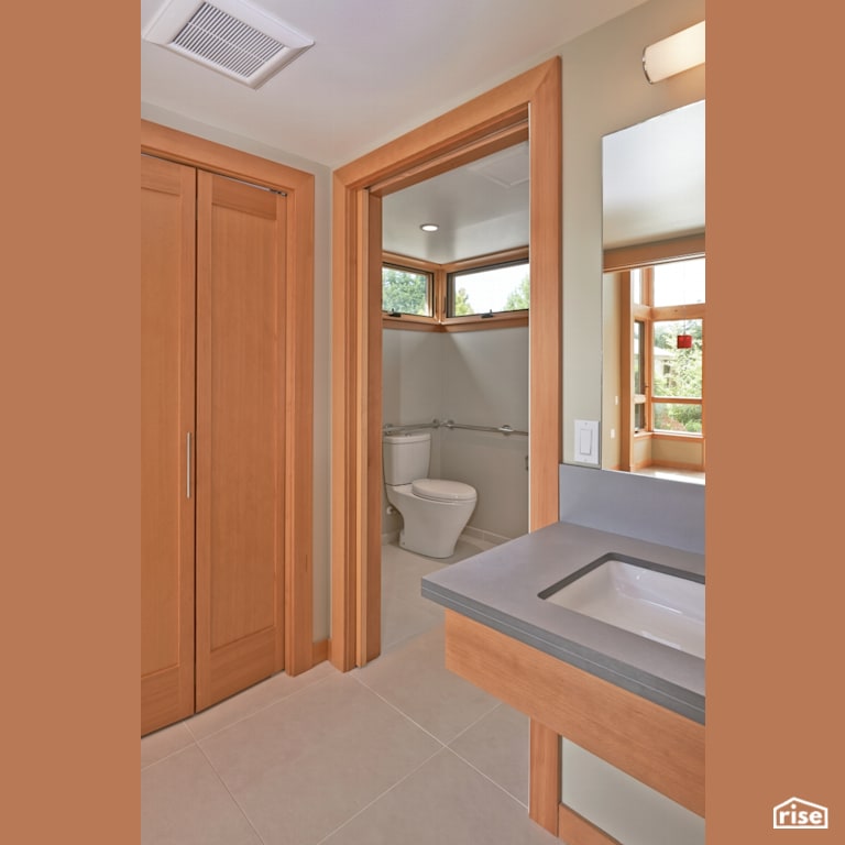 Port Townsend Home with Low-Flush Toilet by FabCab Inc