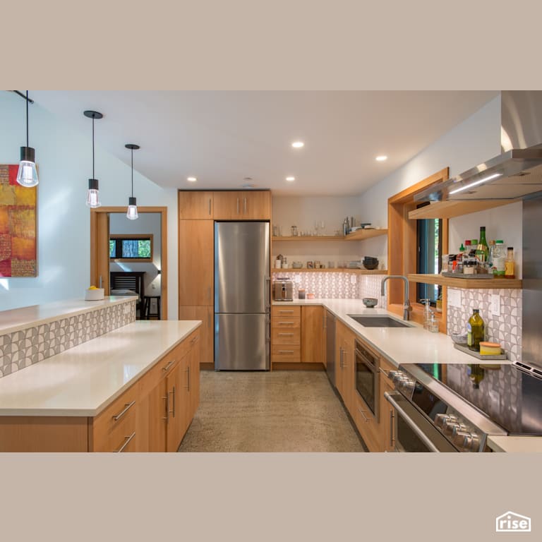 ModCab Series Kitchen with Wood Veneer Cabinet by FabCab Inc