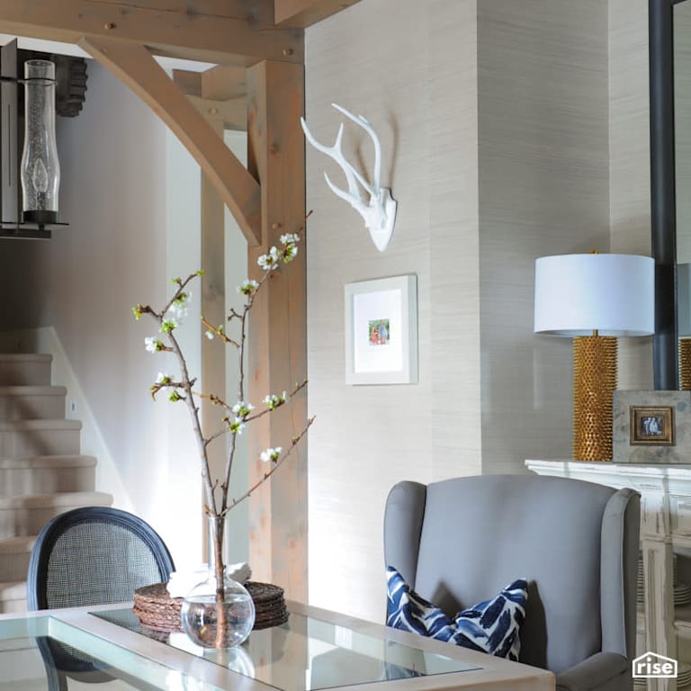 Walnut Grove - Dining Room with Desk Lamp by PlaidFox