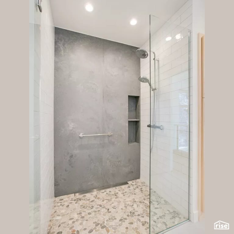 Shower with Integrated LED by Constructive Builders