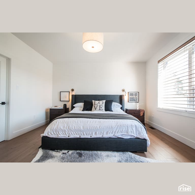 Weybridge Lane Master Bedroom with FSC Certified Hardwood by Homes by Highgate