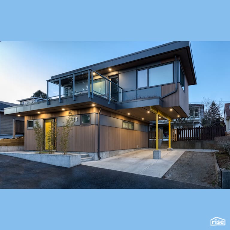 Keith Laneway Exterior Front with Tilt-and-Turn Window by Synthesis Design