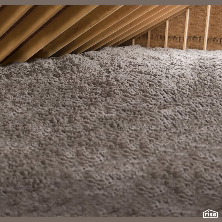 Interior Finished Attic With Cellulose with Cellulose Blown-in Insulation by Greenfiber