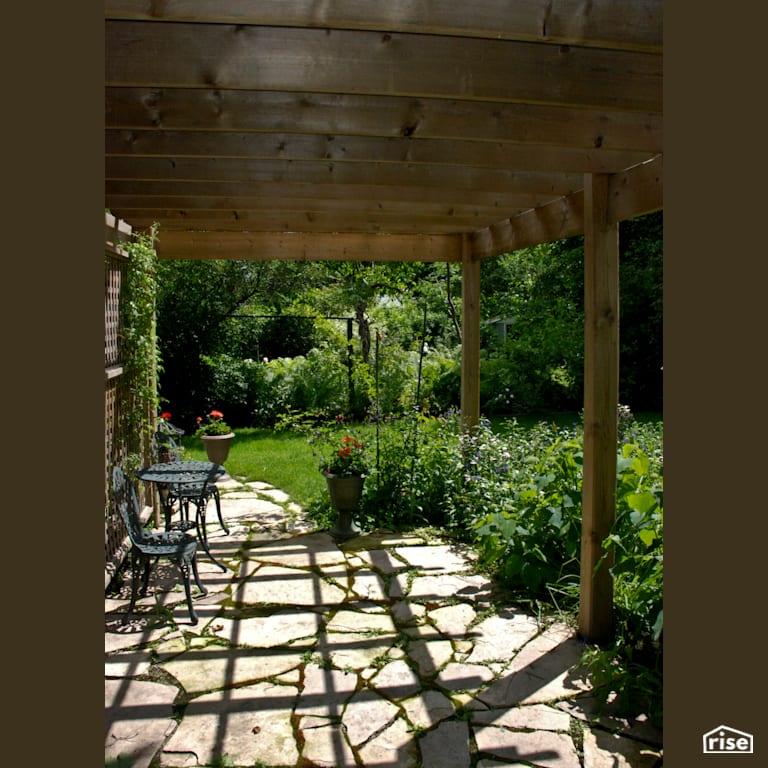 Backyard Pergola with Heavy Timber Pergola by Earthworks Landscape & Design