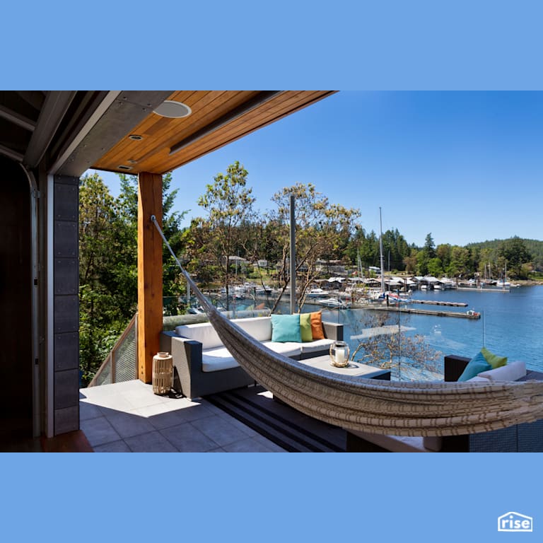 Happiness is a Hammock with Accent Outdoor Lighting by Synthesis Design