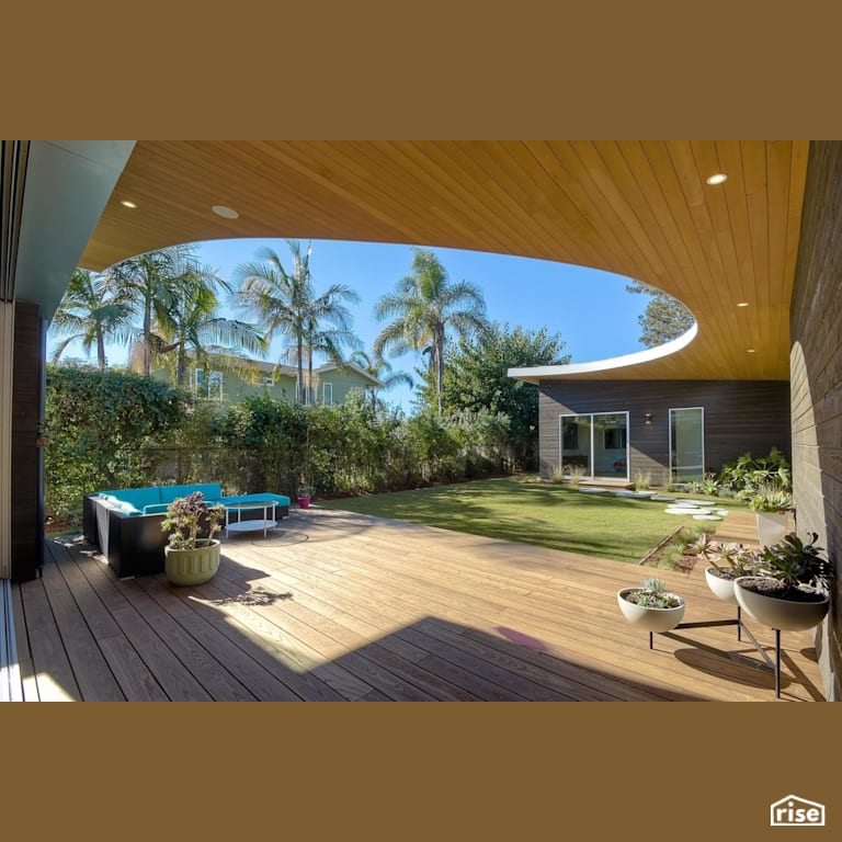 Patio with Outdoor Gardens by Alliance Green Builders