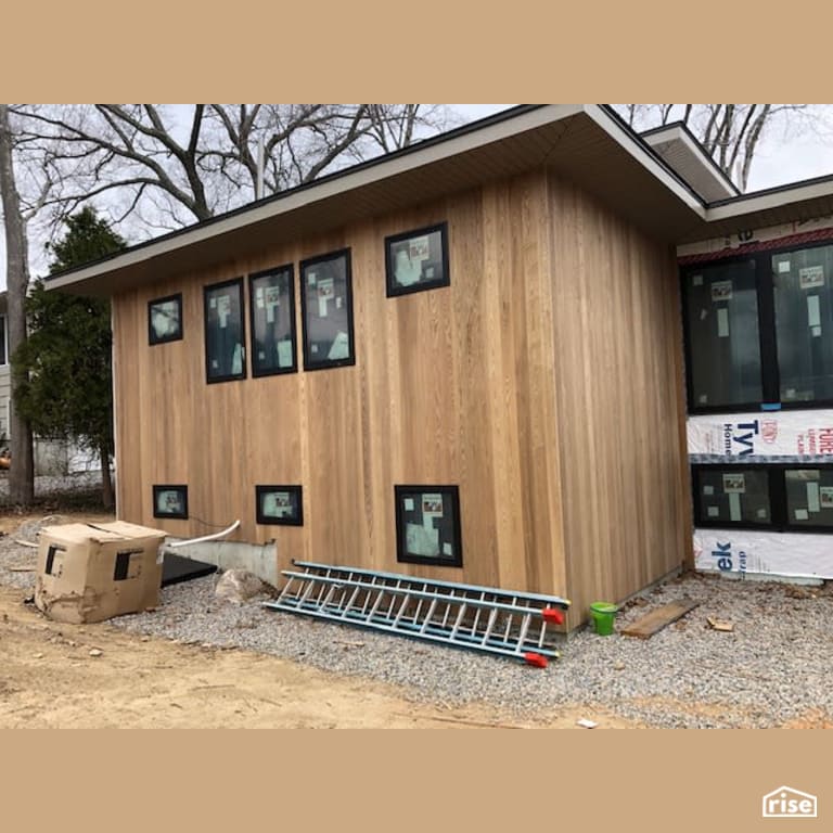 Horizontally Installed Americana Ash Thermally Modified Siding with Thermally Modified Wood Siding by Americana by Bingaman