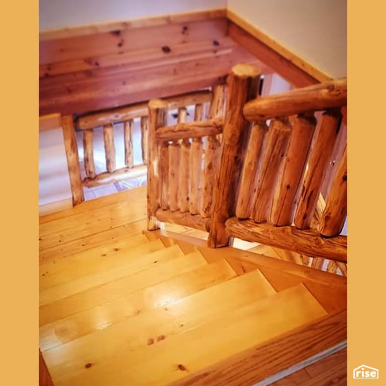 Finished timber staircase with Interior Wood Finish by Vermont Natural Coatings