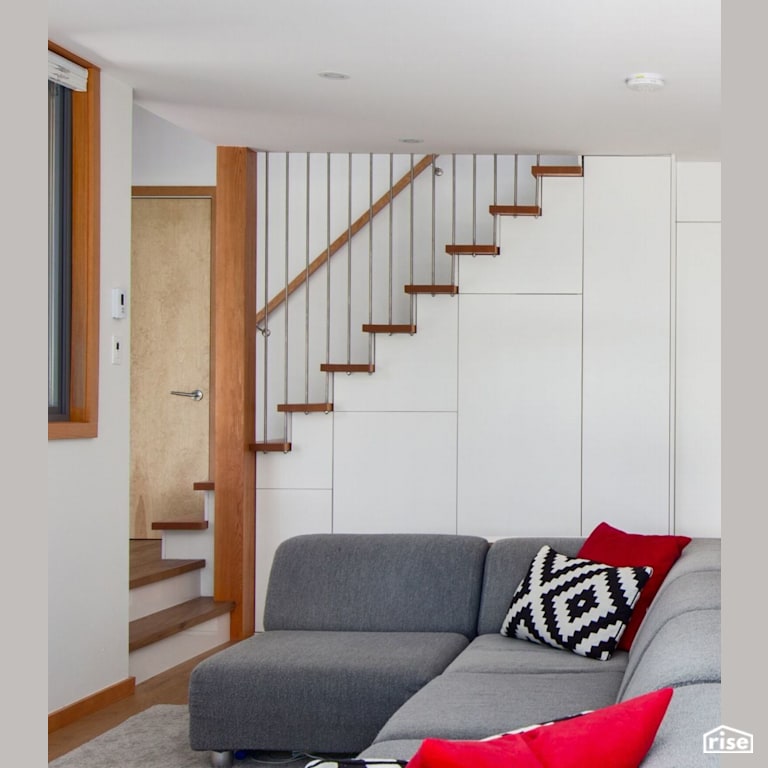 4634 Carnarvon - Staircase with Ceiling Light by Lanefab Design/Build
