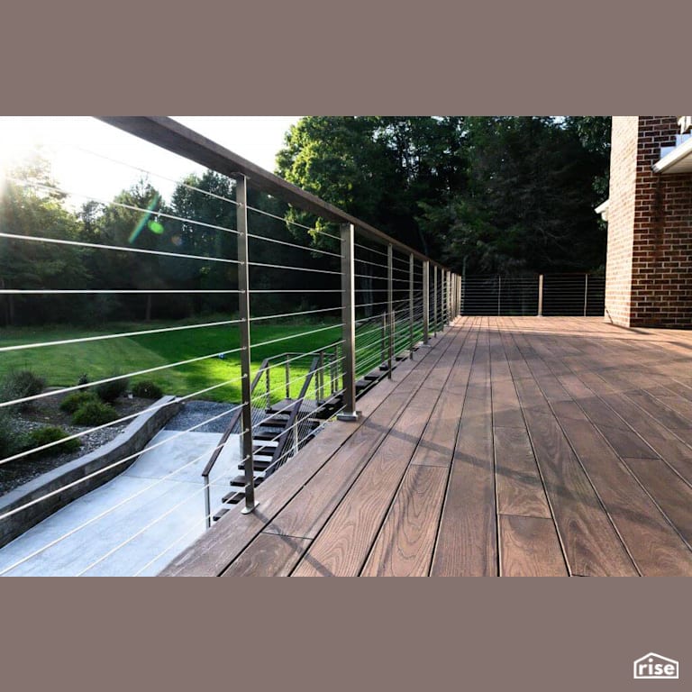 Thermally Modified Ash Deck in PA with Thermally Modified Wood Decking by Americana by Bingaman