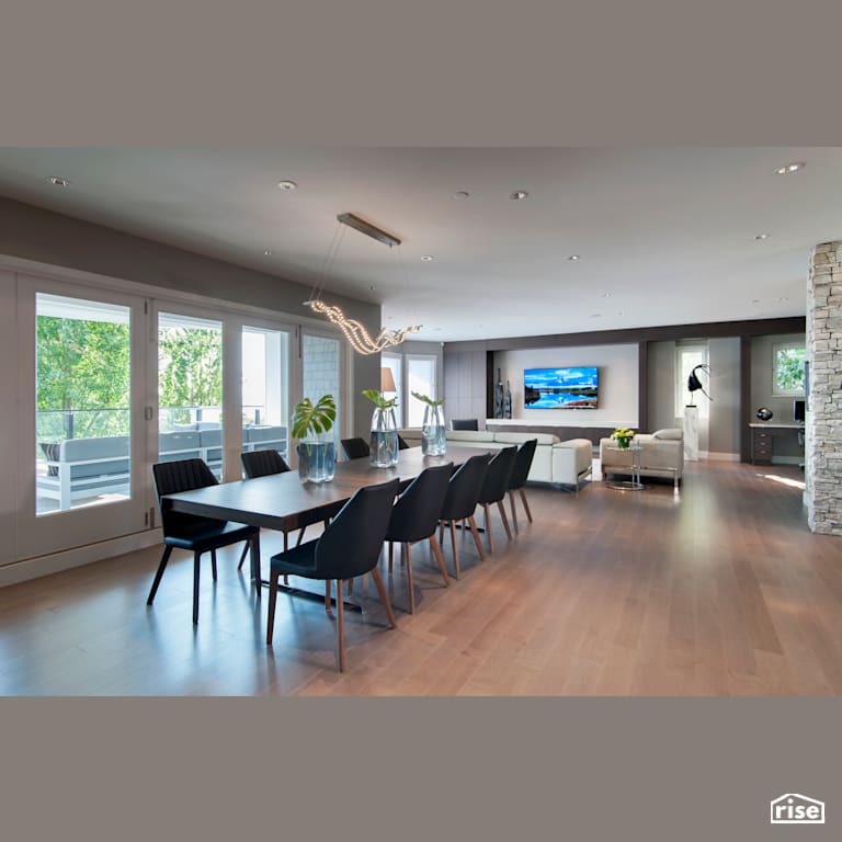 Dining Room with Integrated LED by My House Design/Build Team Ltd.