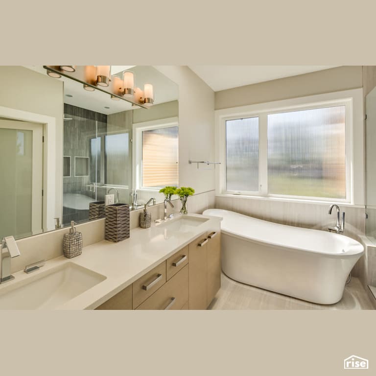 Burnaby Tranquility - Bathroom with Low-Flow Bathroom Faucet by Clay Construction