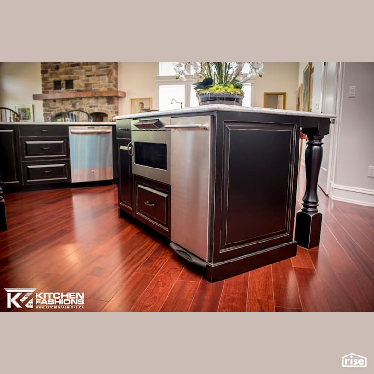 Kitchen Fashions - Black Lacquer With Worn Edges with Dishwasher by Home Fashions
