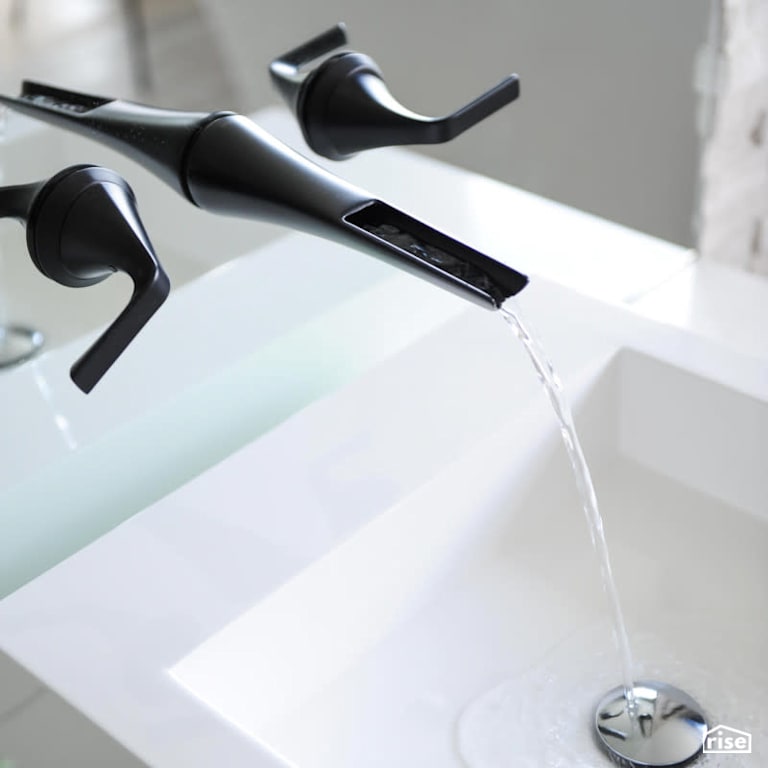 Luxton Square - Sink with Low-Flow Bathroom Faucet by PlaidFox