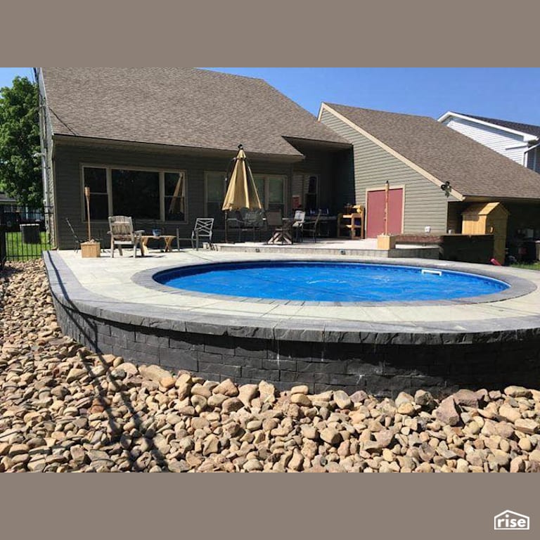 Outdoor Swimming Pool with Solar Blanket by PoolBoy Inc