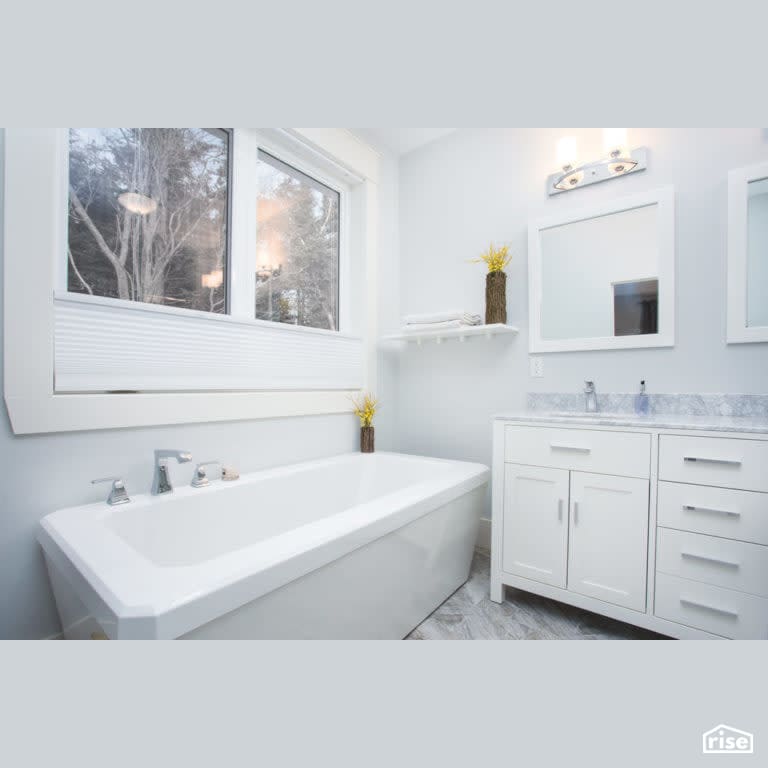 Carefully Crafted Rothesay Home Bathroom with LED Lighting by Vantage Build