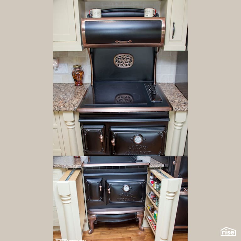 Country Kitchen with Induction Cooktop by Home Fashions