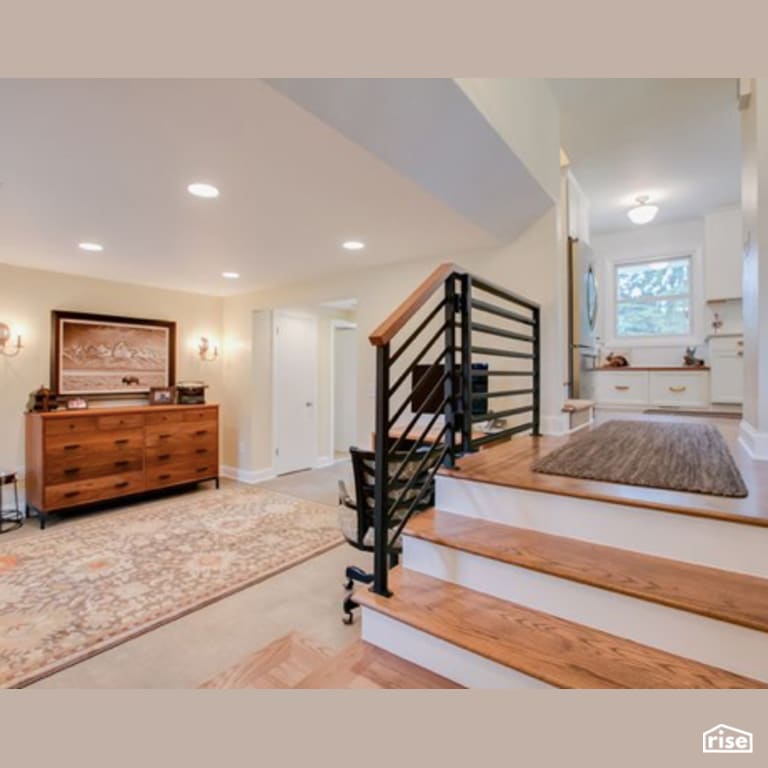 Staircase with FSC Certified Hardwood by Constructive Builders