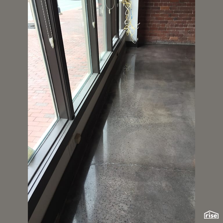 800 Grit Black Dye with Concrete Flooring by DeltaCrete