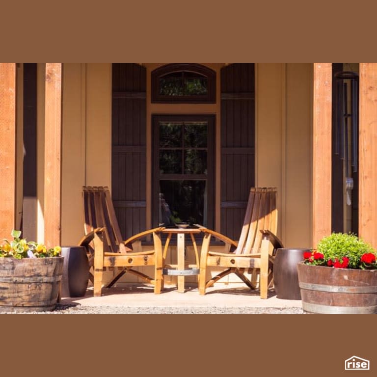 Exterior - Front Patio with Triple Pane Window by Winsome Construction