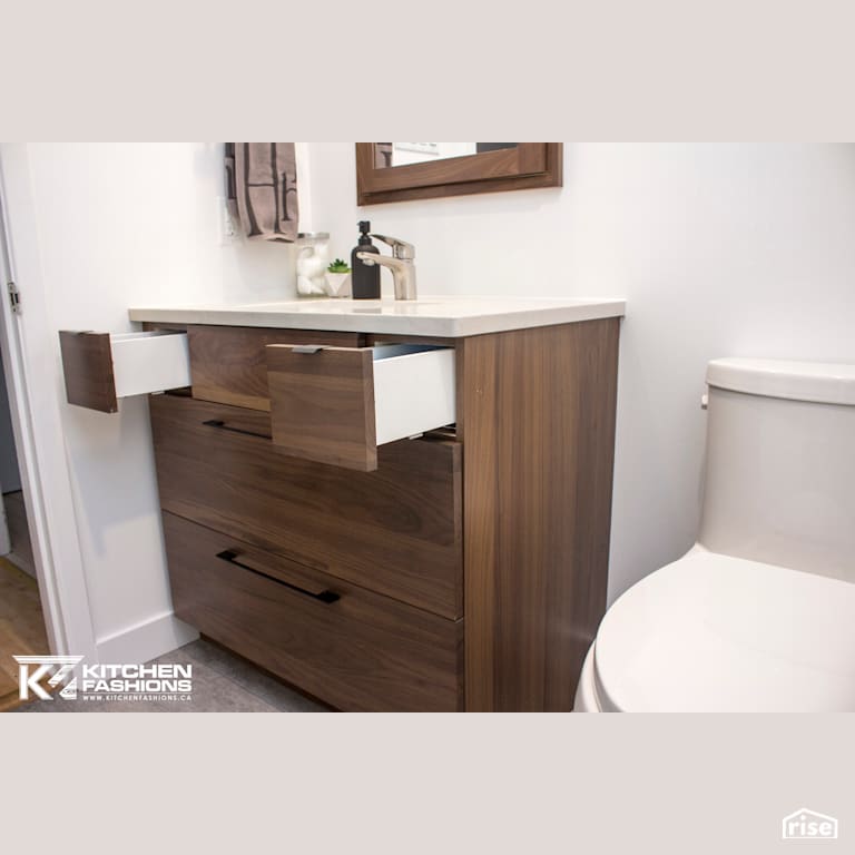 Serene White Modern Bathroom with Low-Flow Bathroom Faucet by Home Fashions