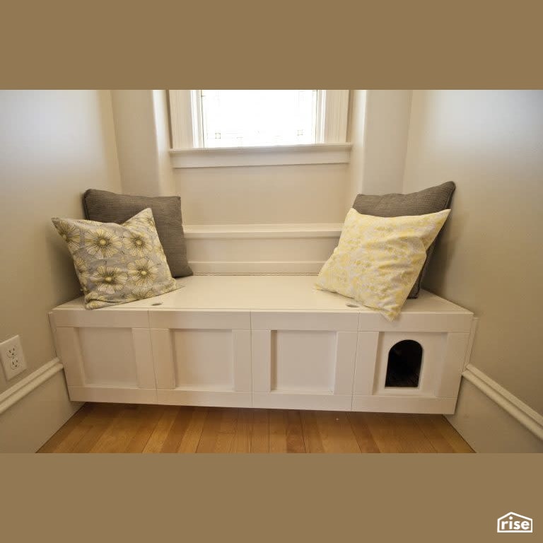 Cherry Street Built-in - Mudroom Nook with Engineered Hardwood by RSI Projects