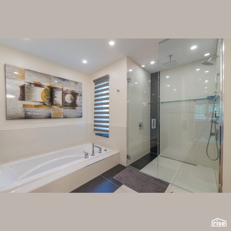 410 Wood Avenue - Bathroom with Ceramic Tile Floors by VERT plan.design.build