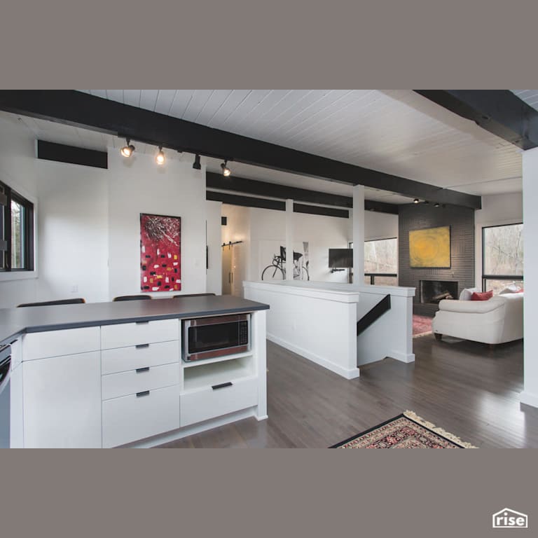 Bachelor Pad Renovation Living Room with LED Lighting by Vantage Build