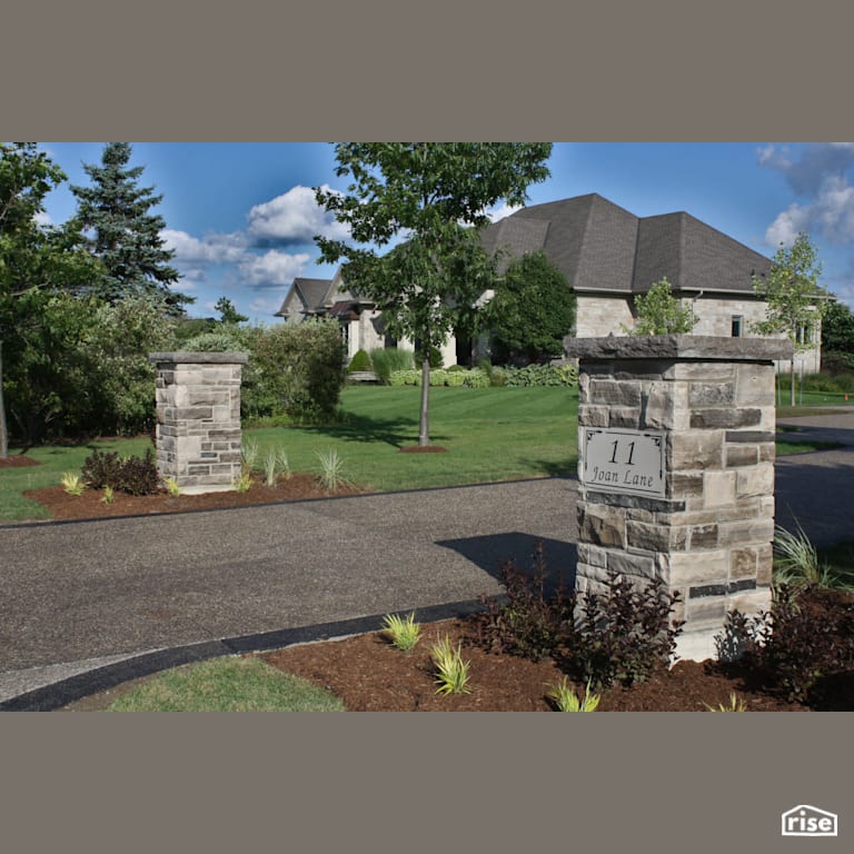 Driveway Pillars - Stone Siding with Stone Siding by Masonal Stone Inc